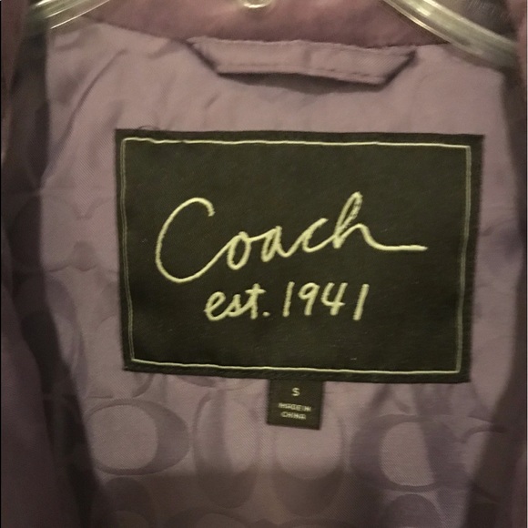 NWOT Coach Lavender Coat Size Small - Picture 4 of 7